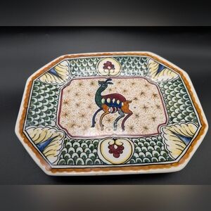 Whimsical ARCER Coimbra PORTUGAL Trinket Decor Plate Signed Zelto Hand Painted